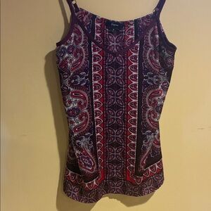 Express Paisley Silky Camisole - Purple and Red New Without Tags